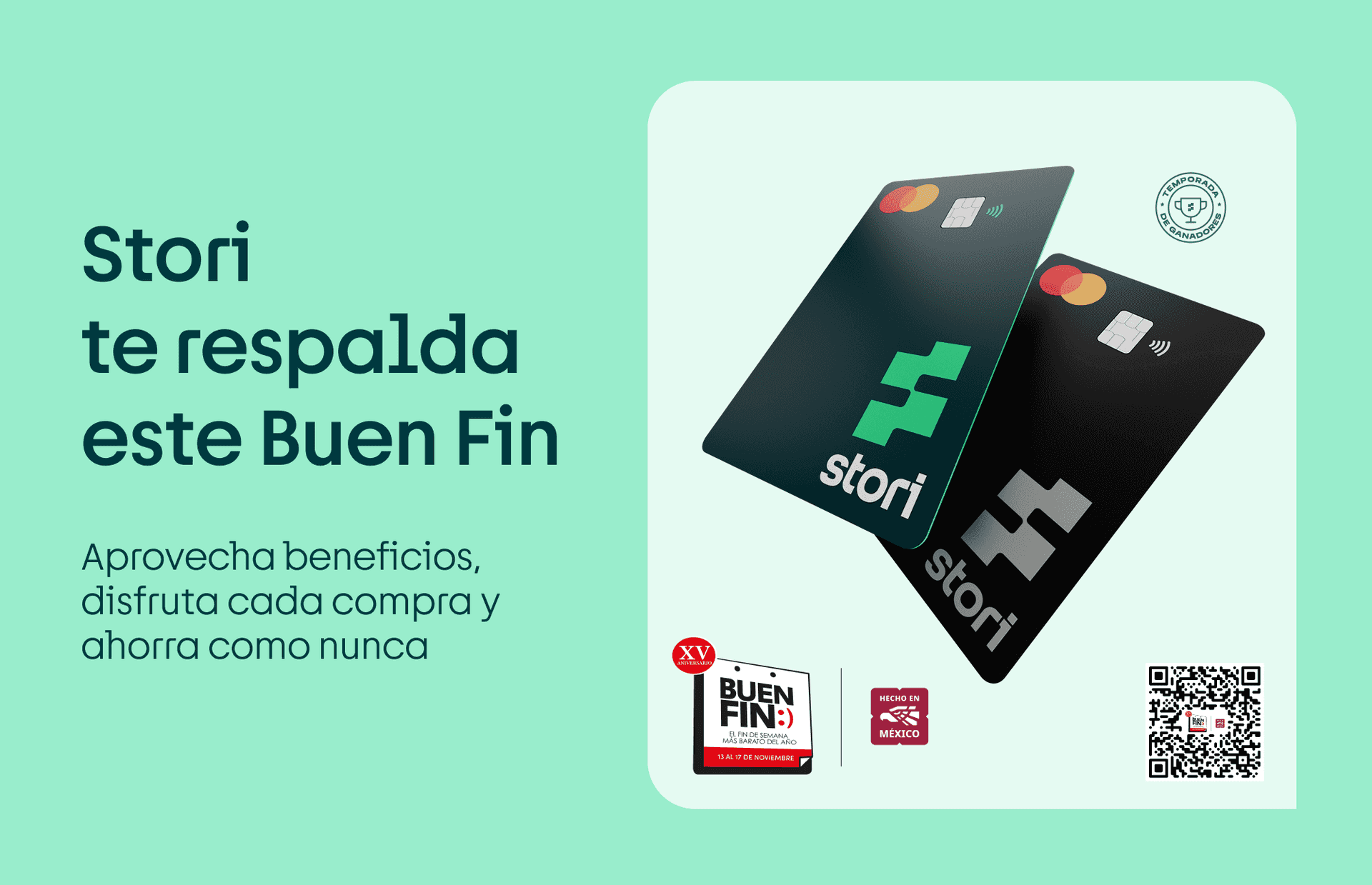 Stori te respalda este Buen Fin