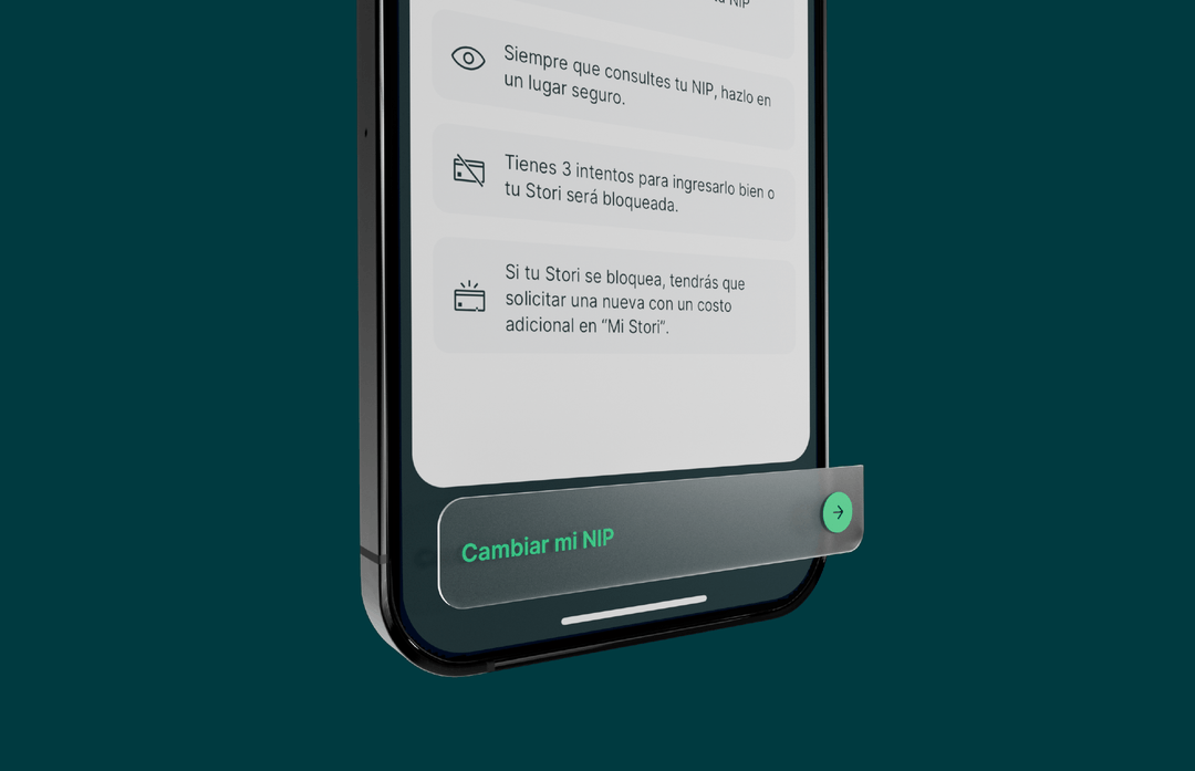 como cambiar el nip de mi tarjeta de credito stori